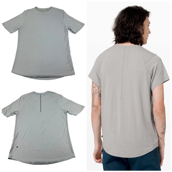 Lululemon Confluence Short Sleeve Crewneck Heavyweight Tee Silver Drop Grey - Picture 12 of 12